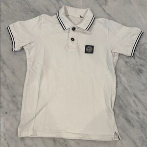 Stone Island Kids Polo Shirt with Black Accents